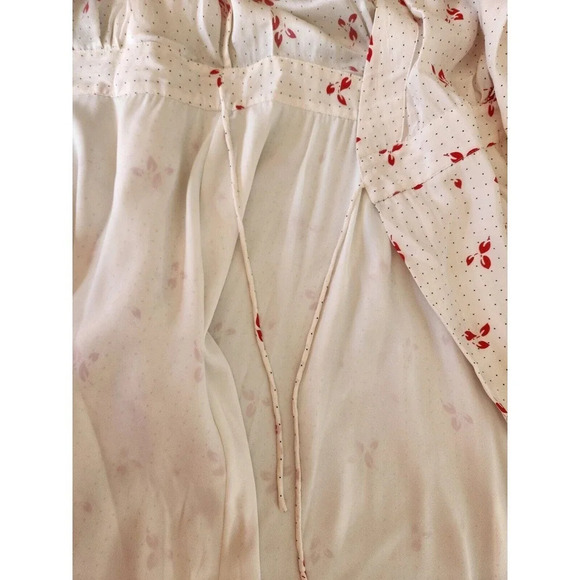 EQUIPMENT Allaire Printed Long-sleeve Silk Wrap Dress Size 2 White Multi - Picture 13 of 16